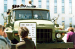 The 122-mm Multiple Rocket Launcher (MRL) "GRAD" on the Ural-375 6x6 truck chassis