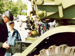 The 122-mm Multiple Rocket Launcher (MRL) "GRAD" on the Ural-375 6x6 truck chassis